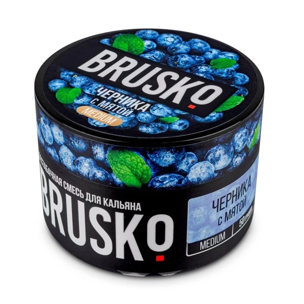 Безтютюнова суміш Brusko Medium Line Чорниця з М'ятою 50 гр