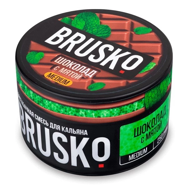 Безтютюнова Суміш Brusko Medium Line Шоколад М'ята 250 гр