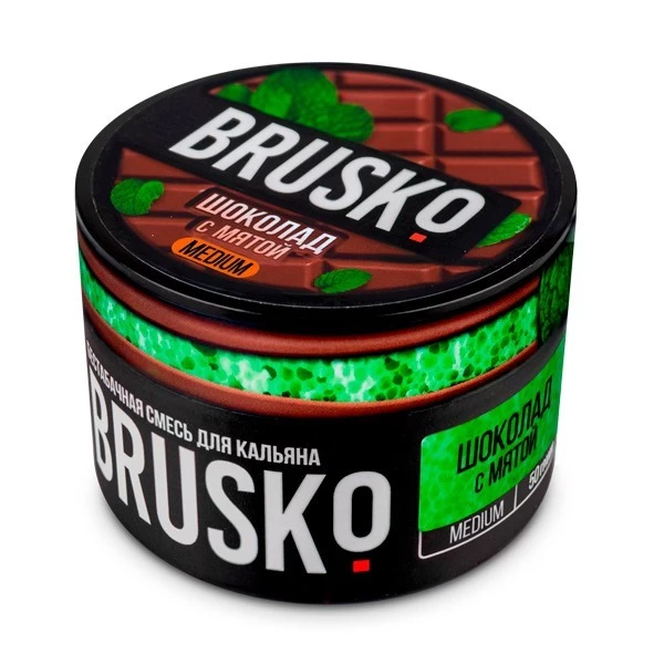 Безтютюнова суміш Brusko Medium Line Шоколад з М'ятою 50 гр