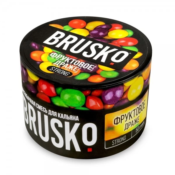 Безтютюнова суміш Brusko Strong Line Фруктове Драже 50 гр