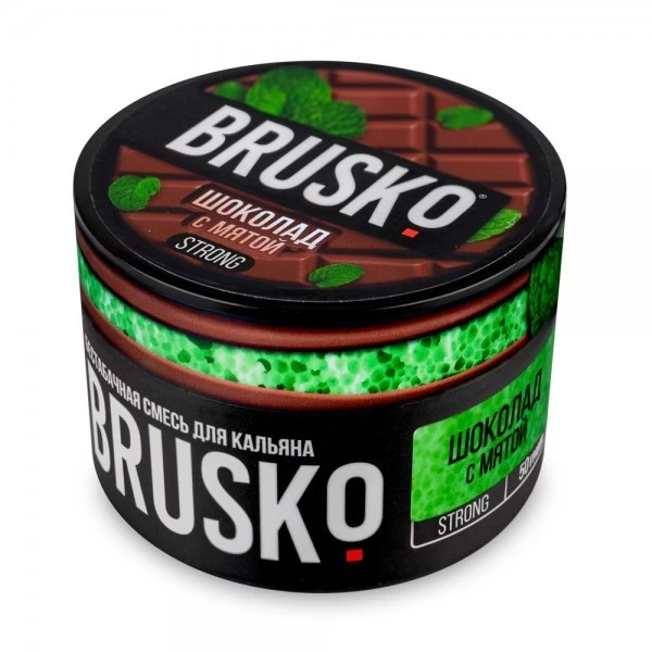 Безтютюнова суміш Brusko Strong Line Шоколад з М'ятою 50 гр