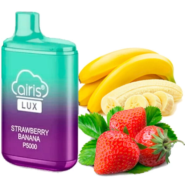 Одноразова електронна сигарета Airis Lux Strawberry Banana (Полуниця Банан) (P5000 Затяжок)