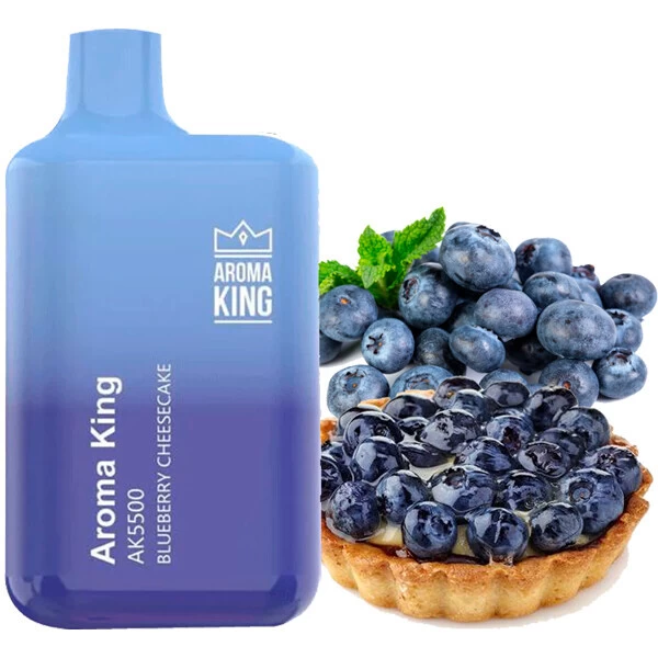 Одноразова електронна сигарета Aroma King Blueberry Cheesecake (Чорниця Чізкейк) (5500 Затяжок)