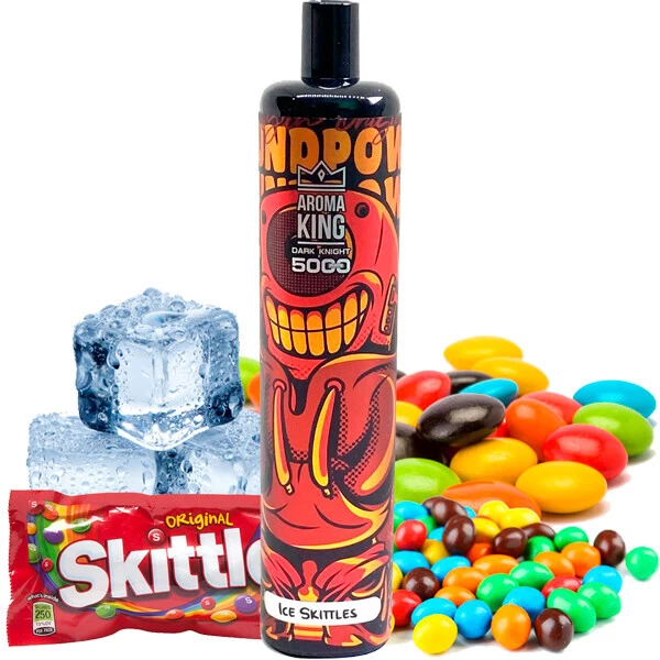 Одноразова електронна сигарета Aroma King Ice Skittles (Лід Скіттлс) (5000 Затяжок)