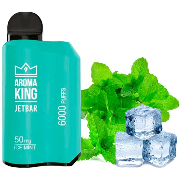 Одноразова електронна сигарета Aroma King Jetbar Ice Mint (Лід М'ята) (6000 Затяжок)