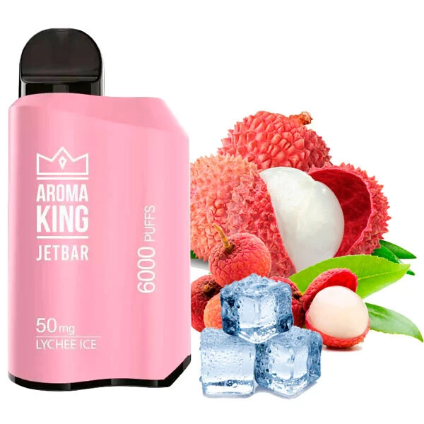 Одноразова електронна сигарета Aroma King Jetbar Lychee Ice (Лічі Лід) (6000 Затяжок)