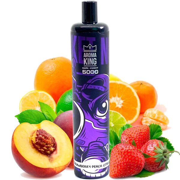 Одноразова електронна сигарета Aroma King Strawberry Peach Citrus (Полуниця Персик Цитрус) (5000 Затяжок)