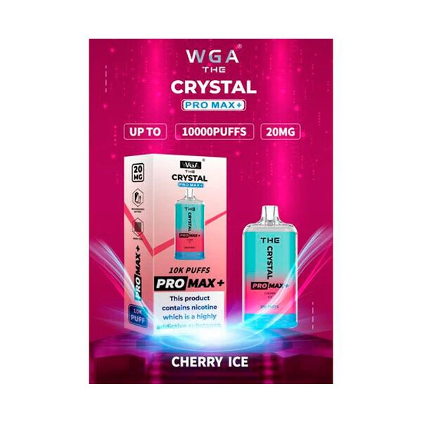 Одноразова електронна сигарета Crystal Pro Max Cherry Ice (Вишня Лід) (10000 Затяжок)