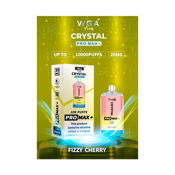 Одноразова електронна сигарета Crystal Pro Max Fizzy Cherry (Фіззі Вишня) (10000 Затяжок)