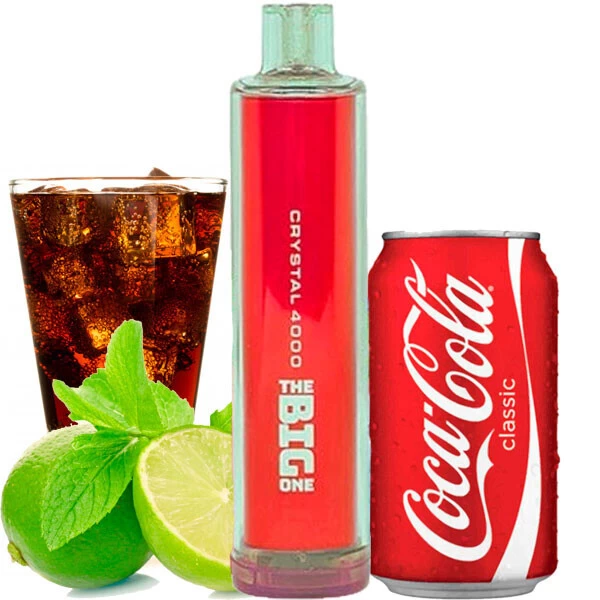 Одноразова електронна сигарета Crystal The Big One Cola Lime (Кола Лайм) (4000 Затяжок)