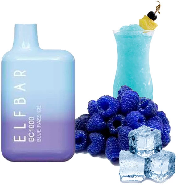 Одноразова електронна сигарета Elf Bar BC Blue Razz Ice (Блу Разз Лід) (1600 Затяжок)