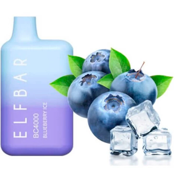 Одноразова електронна сигарета Elf Bar BC Blueberry Ice (Чорниця Лід) (4000 Затяжок)