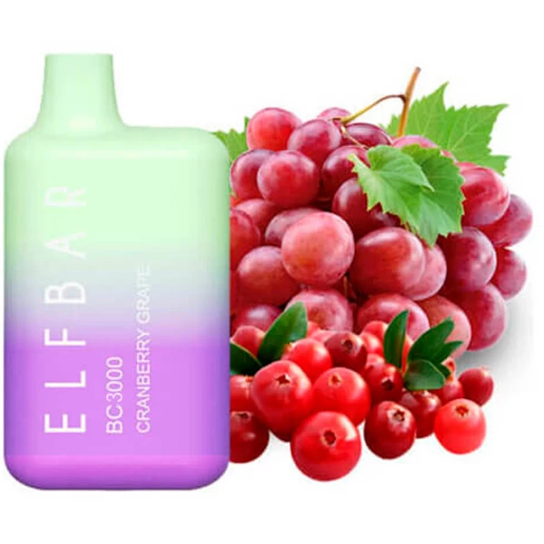 Одноразова електронна сигарета Elf Bar BC Cranberry Grape (Журавлина Виноград) (3000 Затяжок)