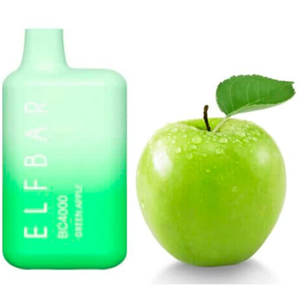 Одноразова електронна сигарета Elf Bar BC Green Apple (Зелене Яблуко) (4000 Затяжок)