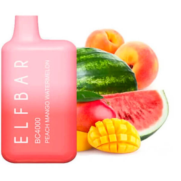 Одноразова електронна сигарета Elf Bar BC Peach Mango Watermelon (Персик Манго Кавун) (4000 Затяжок)