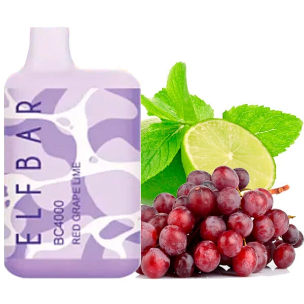 Одноразова електронна сигарета Elf Bar BC Red Grape Lime (Червоний Виноград Лайм) (4000 Затяжок)