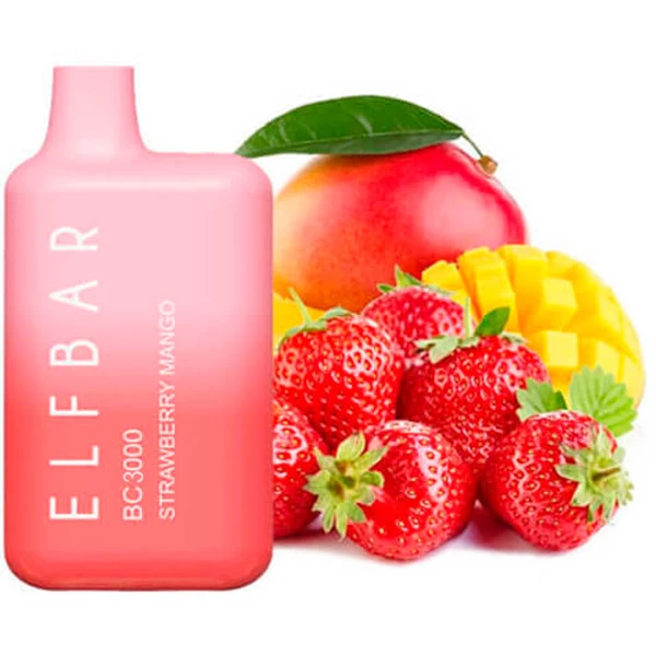 Одноразова електронна сигарета Elf Bar BC Strawberry Mango (Полуниця Манго) (3000 Затяжок)