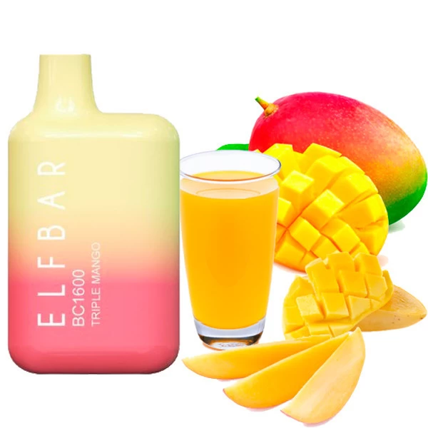 Одноразова електронна сигарета Elf Bar BC Triple Mango (Тріпл Манго) (1600 Затяжок)