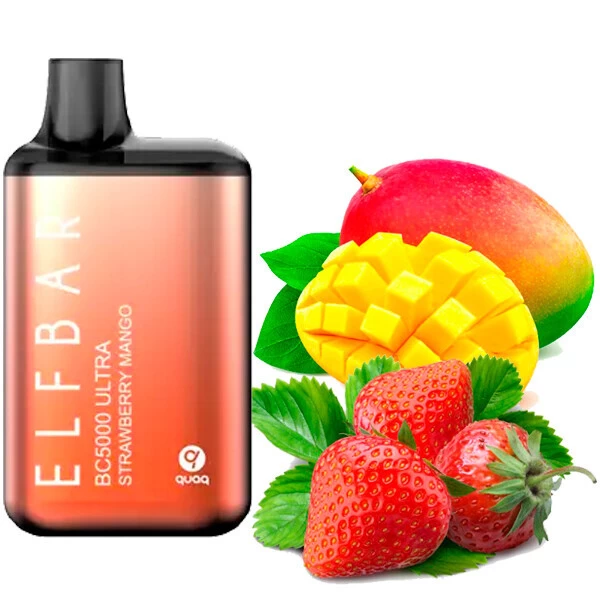 Одноразова електронна сигарета Elf Bar BC Ultra Strawberry Mango (Полуниця Манго) (5000 Затяжок)