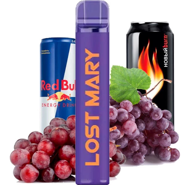 Одноразова електронна сигарета Elf Bar CM Lost Mary Grape Energy (Виноград Енергетик) (1500 Затяжок)