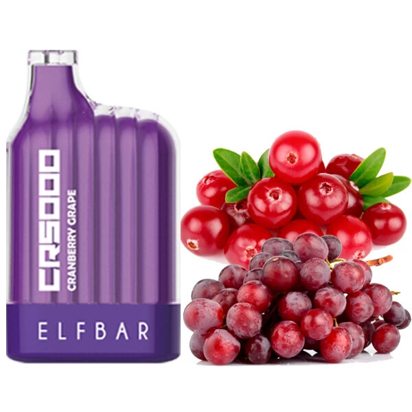 Одноразова електронна сигарета Elf Bar CR Cranberry Grape (Журавлина Виноград) (5000 Затяжок)