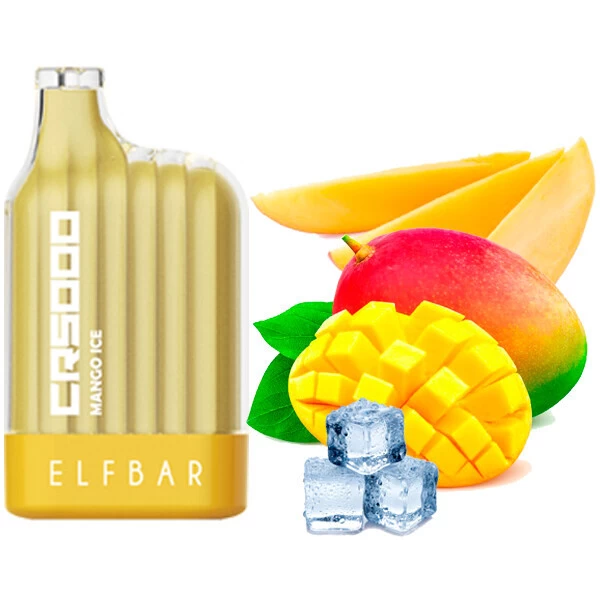 Одноразова електронна сигарета Elf Bar CR Mango Ice (Манго Лід) (5000 Затяжок)