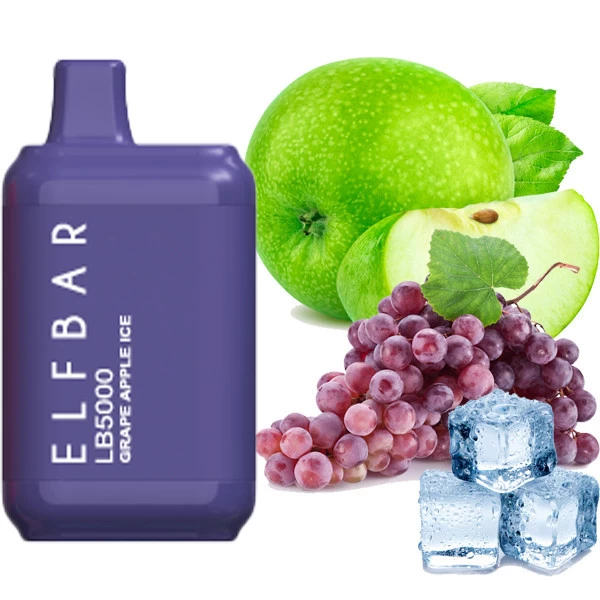 Одноразова електронна сигарета Elf Bar LB Grape Apple Ice (Виноград Яблуко Лід) (5000 Затяжок)