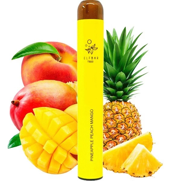 Одноразова електронна сигарета Elf Bar Pineapple Peach Mango (Ананас Персик Манго) (800 Затяжок) (З Фільтром)