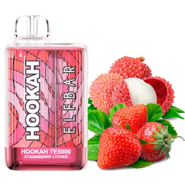 Одноразова електронна сигарета Elf Bar TE Hookah Edition Strawberry Lychee (Полуниця Лічі) (5000 Затяжок)