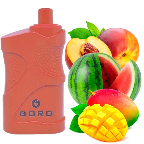 Одноразова електронна сигарета GORD Peach Mango Watermelon (Персик Манго Кавун) (4000 Затяжок)