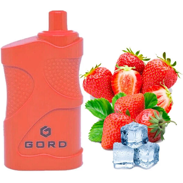 Одноразова електронна сигарета GORD Strawberry Ice (Полуниця Лід) (4000 Затяжок)