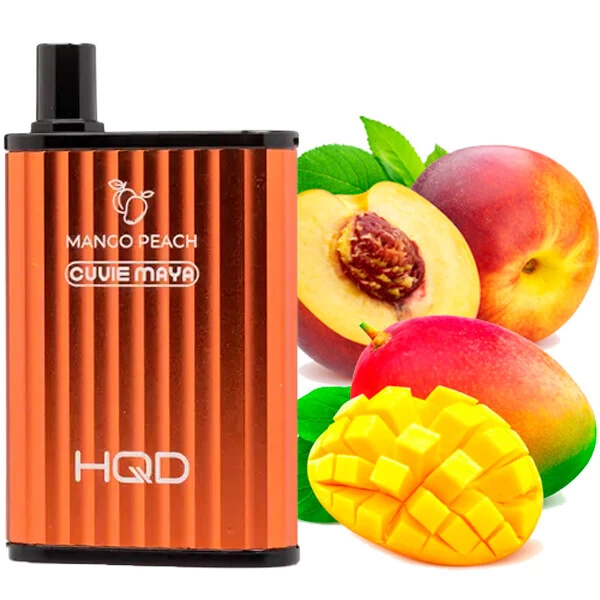 Одноразова електронна сигарета HQD Cuvie Maya Mango Peach (Манго Персик) (6000 Затяжок)