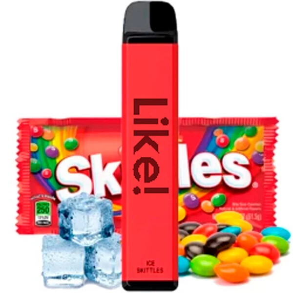 Одноразова електронна сигарета Like! Ice Skittles (Лід Скіттлс) (1800 Затяжок)