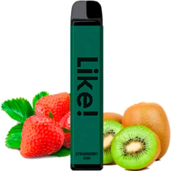 Одноразова електронна сигарета Like! Strawberry Kiwi (Полуниця Ківі) (1800M Затяжок)