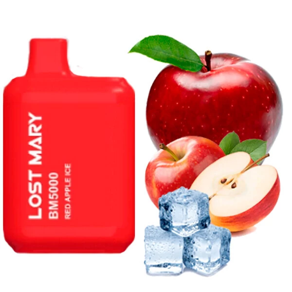 Одноразова електронна сигарета Lost Mary BM Red Apple Ice (Ред Яблуко Лід) (5000 Затяжок)