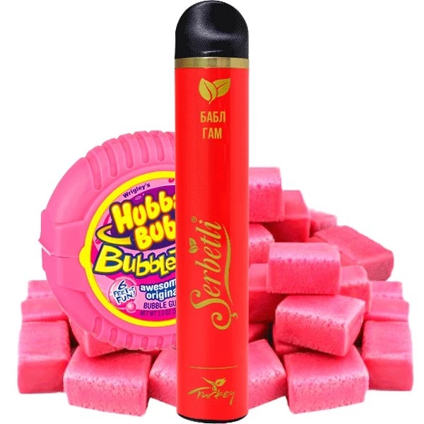 Одноразова електронна сигарета Serbetli Bubble Gum (Бабл Гам) (1200 Затяжок)