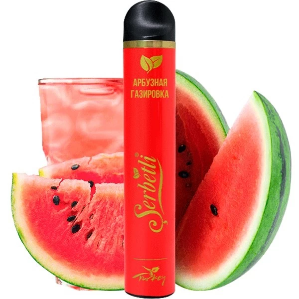 Одноразовая электронная сигарета Serbetli Watermelon Soda (Арбузная Газировка) (1200 Затяжек)