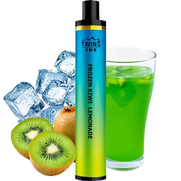 Одноразова електронна сигарета Twins Ice Frozen Kiwi Lemonade (Фроузен Ківі Лімонад) (1500 Затяжок)