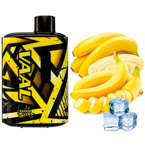 Одноразова електронна сигарета VAAL Banana Ice (Банан Лід) (E5000 Затяжок)