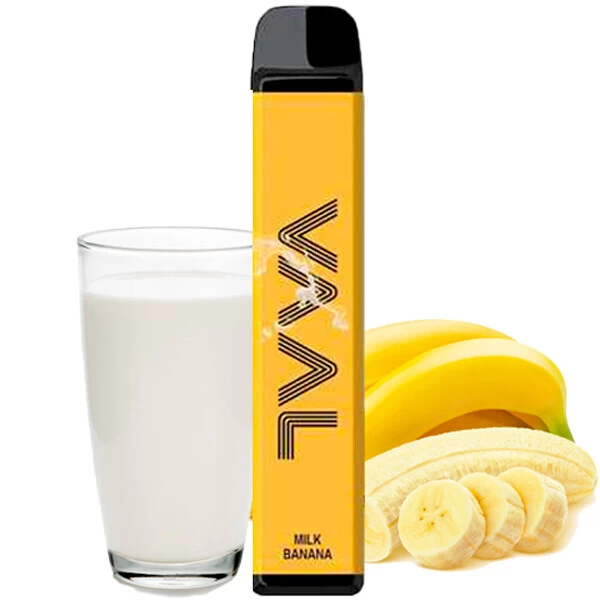 Одноразова електронна сигарета VAAL Milk Banana (Молоко Банан) (1800 Затяжок)