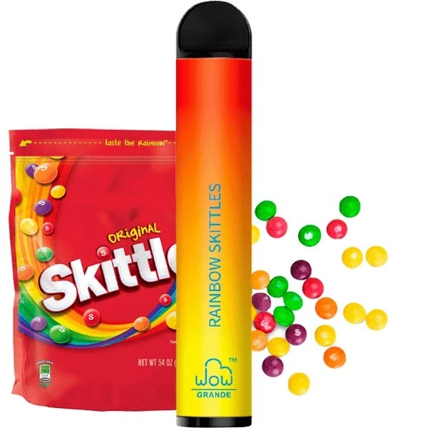 Одноразова електронна сигарета WOW Grande Rainbow Skittles (Рейнбоу Скітлс) (2500 Затяжок)