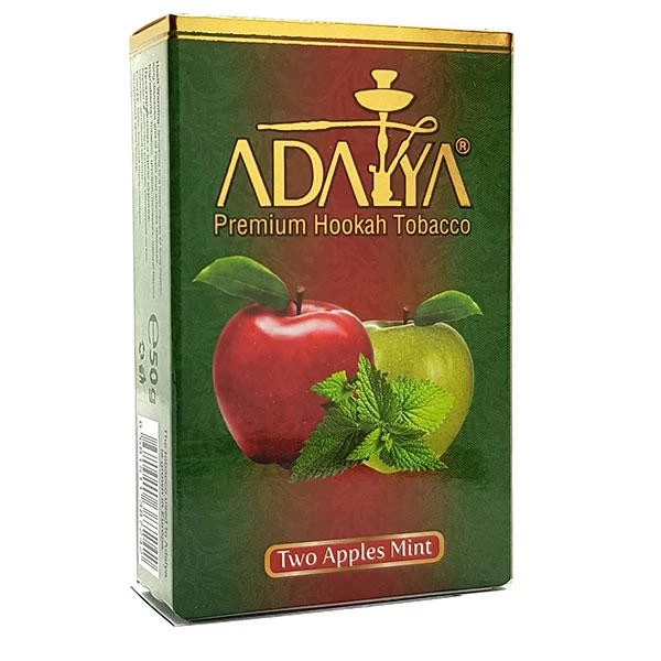 Тютюн Adalya Two Apples with Mint (Подвійне Яблуко М'ята) 50гр