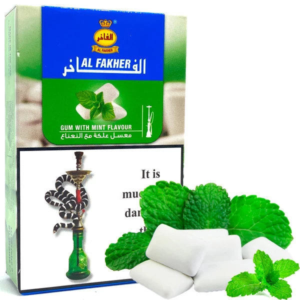 Тютюн Al Fakher Gum with Mint (Жуйка М'ята) 50гр