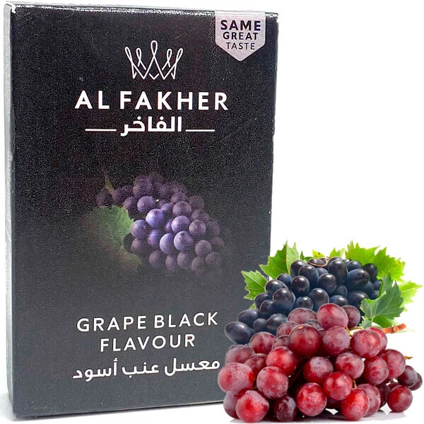 Тютюн Alfakher Grape Black (Виноград Чорний) (прострочений) 50гр