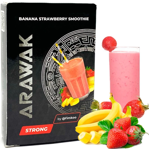 Тютюн Arawak Strong Banana Strawberry Smoothie (Банан Полуниця Смузі) 40 гр