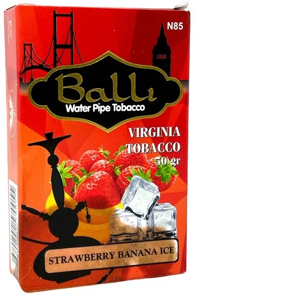 Табак Balli Strawberry Banana Ice (Клубника Банан Лед) 50 гр (потёкший)