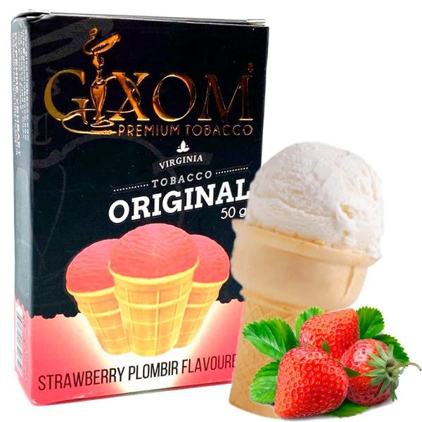 Тютюн Gixom Strawberry Plombir (Полуниця Морозиво) 50 гр