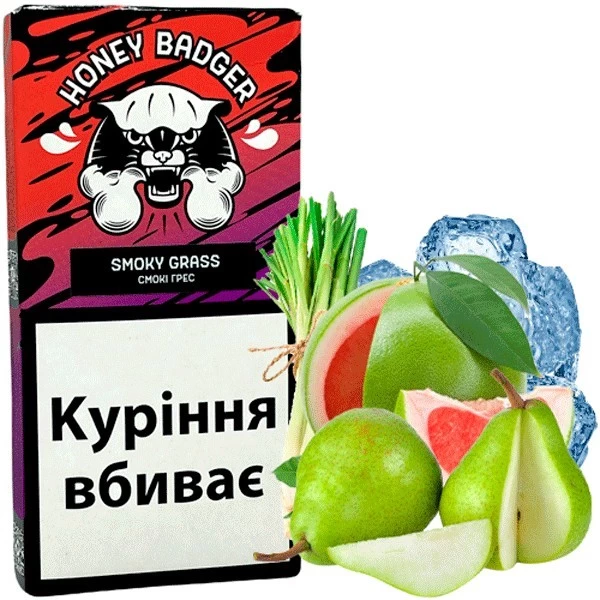 Тютюн Honey Badger Wild Mix Smoky Grass (Смокі Грасс) 40 гр