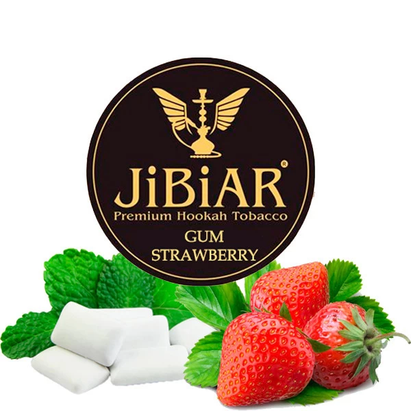 Тютюн JIBIAR Gum Strawberry (Жуйка Полуниця) 250 гр