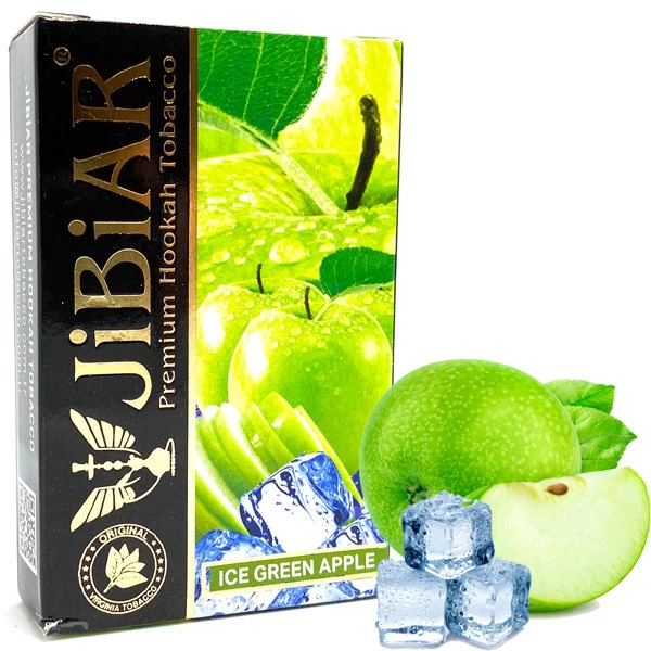 Тютюн JIBIAR Ice Green Apple (Зелене Яблуко Лід) 50 гр